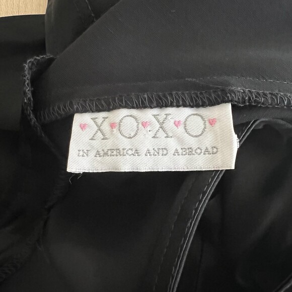 Vintage 90s XOXO Sleeveless Bias Cut Tank Dress High Neck Shiny Shimmer Black S - Picture 11 of 12